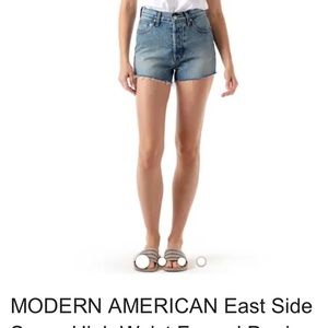 Anthropologie /Modern American East Side High Waist Cut Off Denim Shorts NWOT